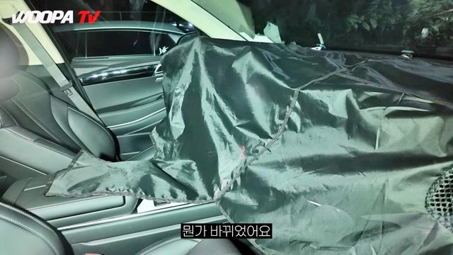 제네시스 신형 GV80 테스트카 스파이샷 /사진=유튜브 '우파푸른하늘Woopa TV'