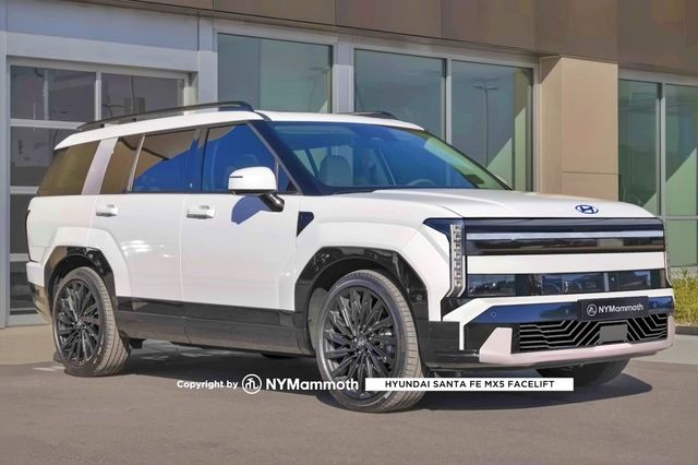 현대 싼타페 부분 변경 모델 예상도 /사진=유튜브 '뉴욕맘모스'