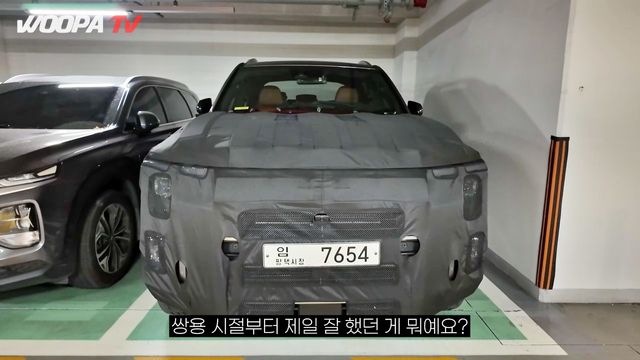 KGM Q300 테스트카 스파이샷 /사진=유튜브 '우파푸른하늘Woopa TV'