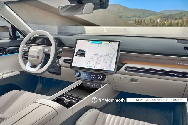 참고사진, 현대 그랜저 부분변경 모델 실내 예상도 /사진=유튜브 '뉴욕맘모스'