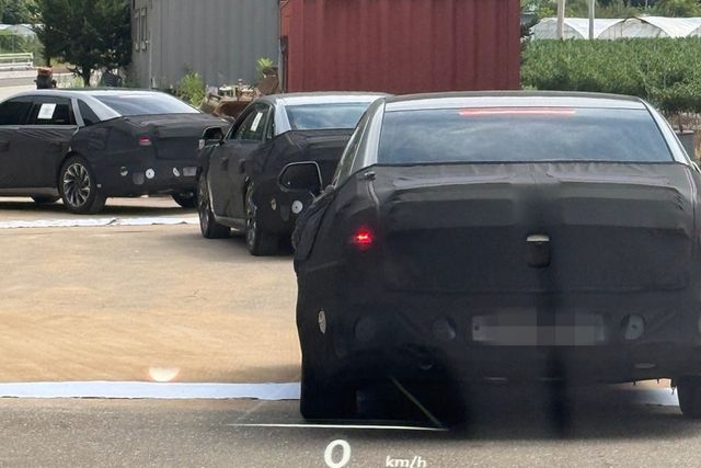 현대 그랜저 도로주행 스파이샷/사진=랜드로버디스커버리클럽