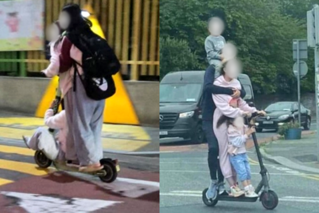 전동 킥보드를 타고 있는 아이들 /사진=온라인 커뮤니티