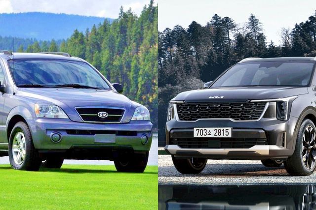 2005년 당시 판매된 1세대 쏘렌토와 현행 4세대 쏘렌토/사진=기아, HMG저널