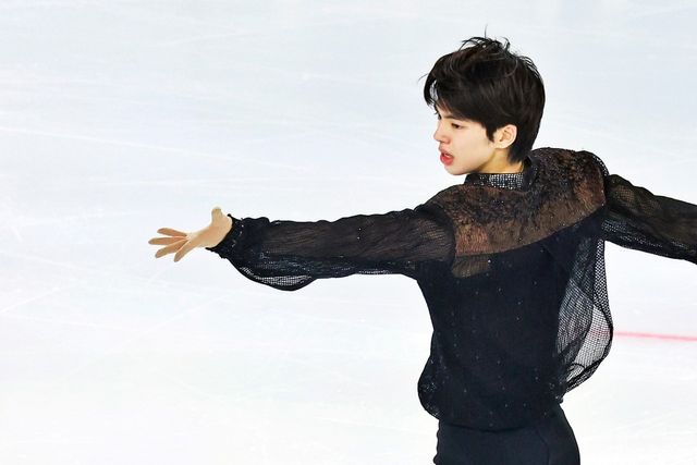 ▲11일&nbsp;2025 하얼빈 동계 아시안 게임 피겨 스케이팅 남자 싱글 쇼트 프로그램에 출전한 차준환(사진=연합뉴스)