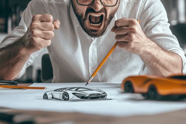 ▲분노하는 자동차 디자이너 (사진=오토트리뷴)