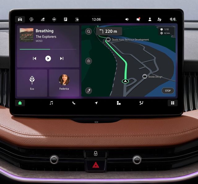 ▲슈코다 슈퍼브의 터치스크린 (사진=슈코다)