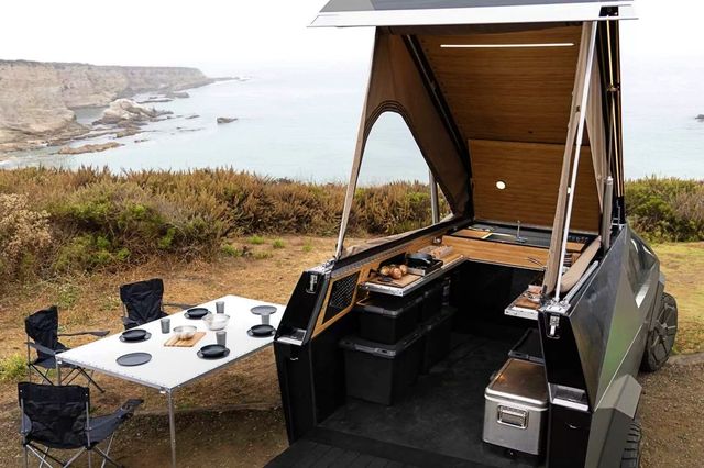 ▲스페이스캠퍼 '캡'을 사이버트럭에 장착한 모습 (사진=스페이스캠퍼)