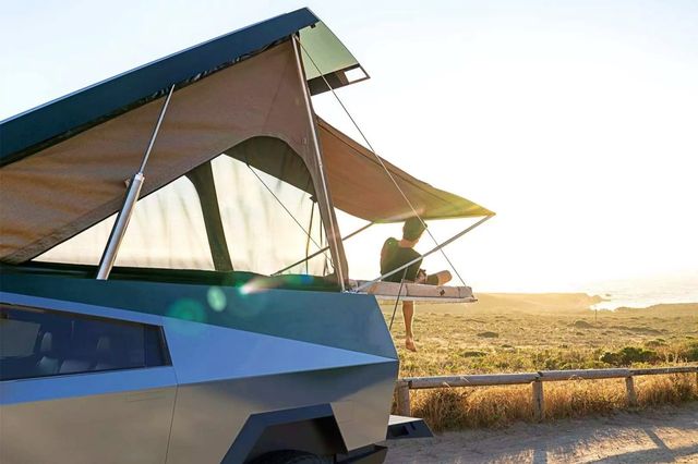 ▲스페이스캠퍼 '캡'을 사이버트럭에 장착한 모습 (사진=스페이스캠퍼)