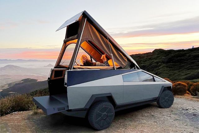 ▲스페이스캠퍼 '캡'을 사이버트럭에 장착한 모습 (사진=스페이스캠퍼)