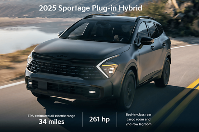 ▲참고사진, 미국에서 판매 중인 스포티지 PHEV(사진=기아 미국 판매 사이트 캡처)