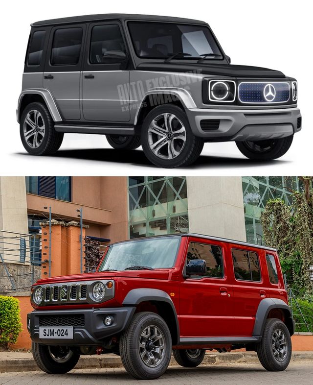 ▲소형G클래스 예상도 (위), 짐니 5도어 모델(아래) (사진=autoexpress.co.uk / 스즈키)