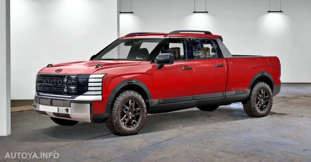 ▲현대 팰리세이드 기반 픽업트럭 예상도(사진=유튜브 'AutoYa')