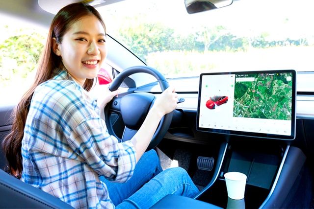 ▲운전대를 잡은 모습(사진=한국도로교통공단)