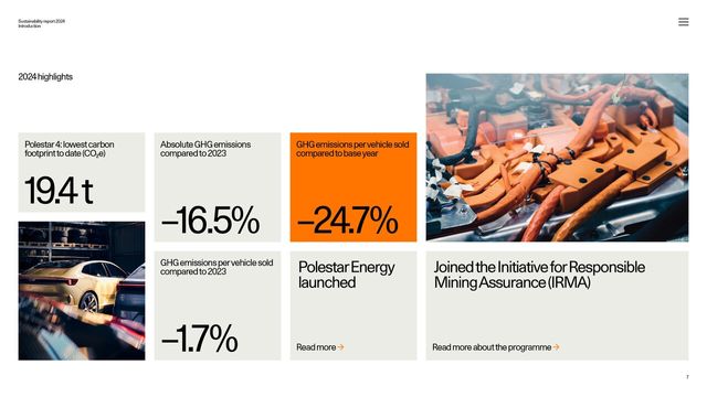 ▲폴스타 연간 지속가능성 리포트 일부(사진=폴스타)