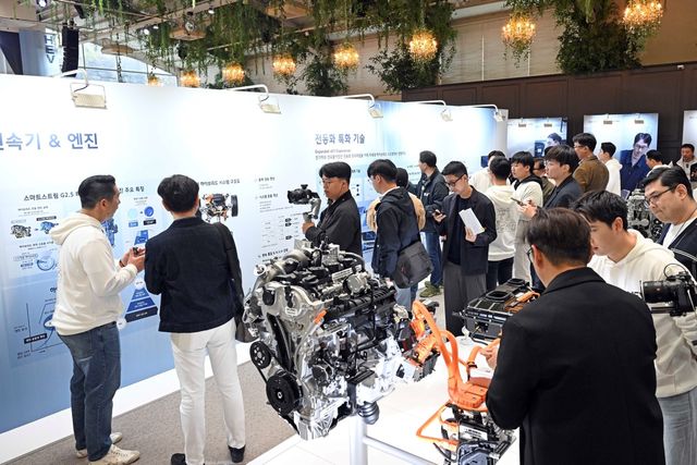▲현대자동차그룹 차세대 하이브리드 시스템 테크 데이 현장 사진(사진=현대자동차)