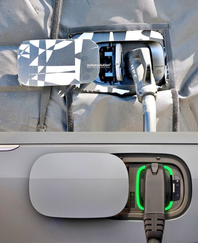 제네시스 GV90 충전구와 레인지로버 일렉트릭 충전구/사진=autoevolution, 랜드로버