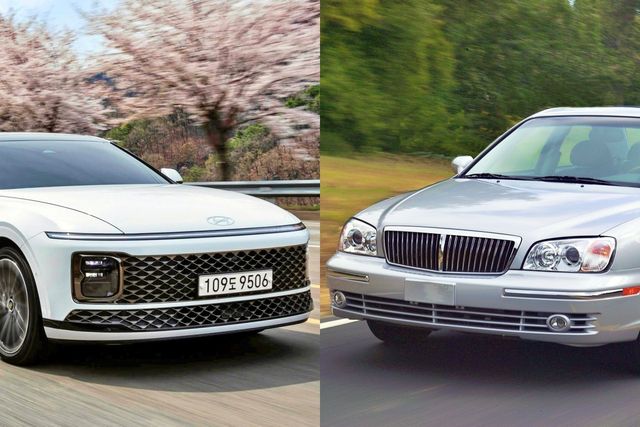 현행 7세대 그랜저와 2005년 당시 판매된 그랜저 XG/사진=HMG저널, 현대차