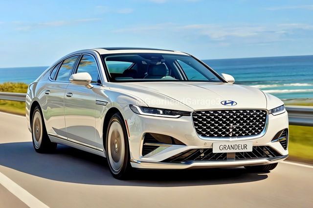 그랜저 부분변경 예상도로 이런 사진도 공개됐었지만, 현실과 크게 동떨어진 모습이다. /사진=유튜브 채널 ‘Gearhead Garage’