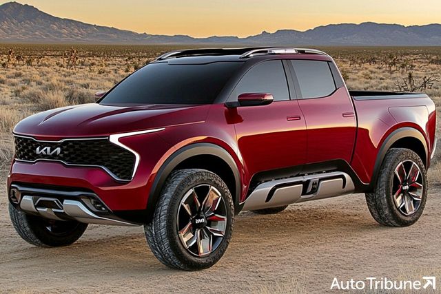 ▲북미형 기아 중형 픽업트럭 예상도&nbsp; (사진=오토트리뷴)