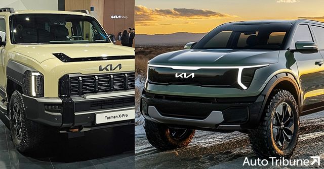 ▲기아 타스만과 기아 전기 픽업트럭 예상도 (사진=오토트리뷴)