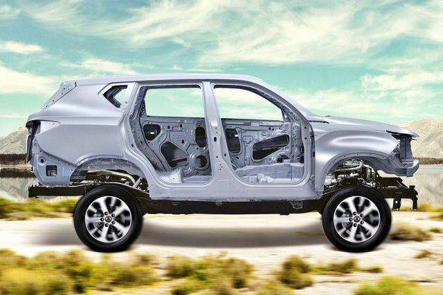 렉스턴 보디 온 프레임 구조/사진=KGM