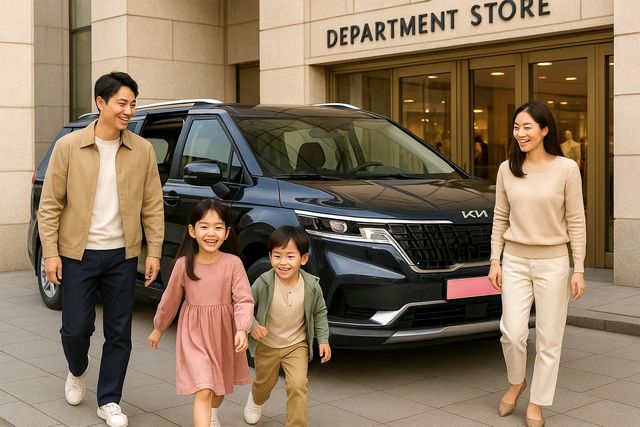 핑크색 번호판으로 인해 다자녀 가정이 혜택을 받는 모습을 상상하면 대략 이런 모습이다. /사진=OpenAI