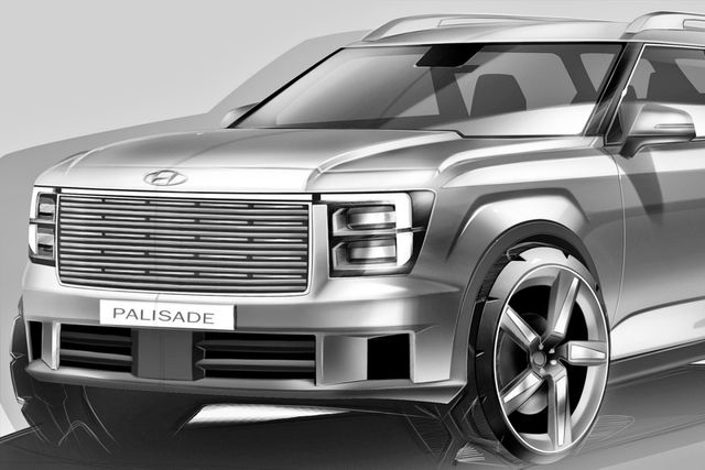 현대 팰리세이드 리디자인 스케치 /사진=인스타그램 'sketch__bin'