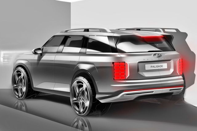 현대 팰리세이드 리디자인 스케치 /사진=인스타그램 'sketch__bin'