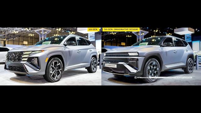 현대 현행 투싼과 신형 투싼 렌더링 비교 /사진=유튜브 '뉴욕맘모스'