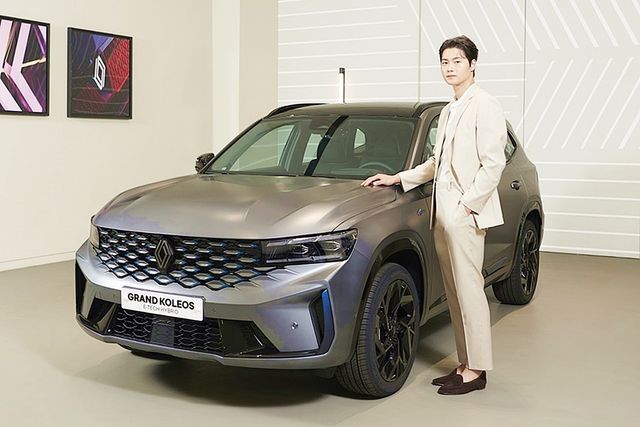 그랑 콜레오스와 앰버서더 펜싱 금메달리스트 오상욱/사진=르노코리아