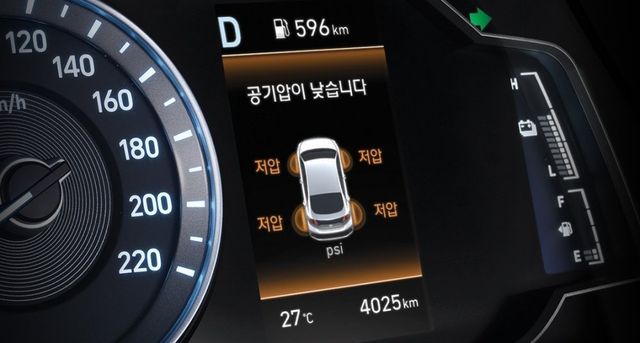 현대차는 2015년부터 TPMS를 기본 적용해 운전자에게 타이어 상태를 알려주고 있다.(사진=View H)