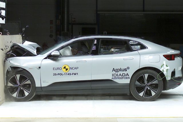 유로 NCAP 테스트 중인 폴스타 4/사진=폴스타코리아