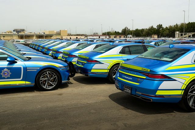 쿠웨이트 내무부 행사 운영용으로 맞춤 제작된 제네시스 G90 /사진=현대차