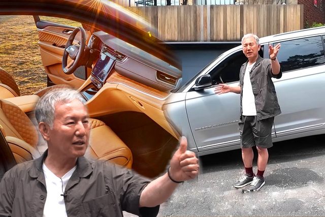 손병호와 지프 그랜드 체로키 L /사진=유튜브 'AZ짱 손병호', 지프