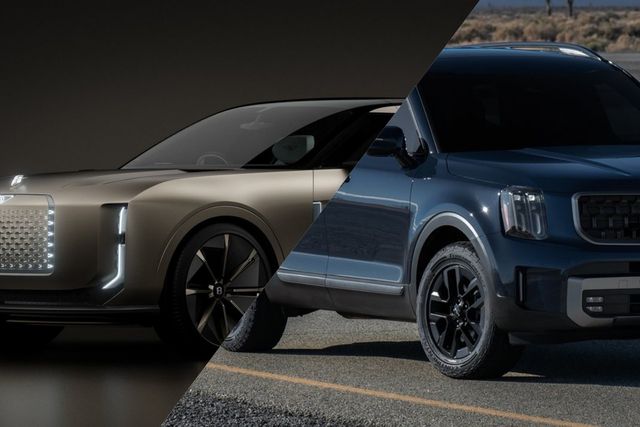 벤틀리 EXP 15 콘셉트와 기아 텔루라이드/사진=각 제조사