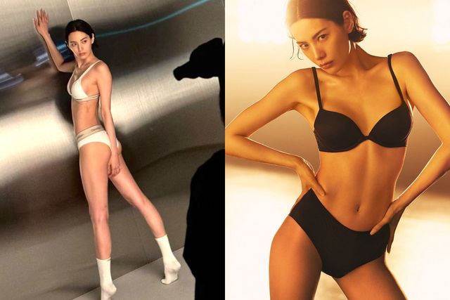 캘린클라인 모델 나나가 파격적인 몸매를 선보였다. /사진=나나 SNS