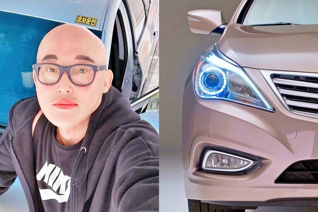 황재근과 현대 5세대 그랜저 HG /사진=황재근 SNS