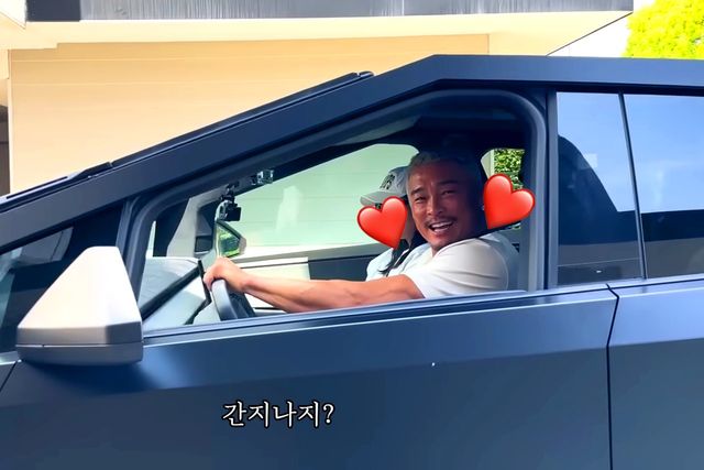 추성훈이 LA에서 타 본 사이버트럭 /사진=유튜브 채널 '추성훈'