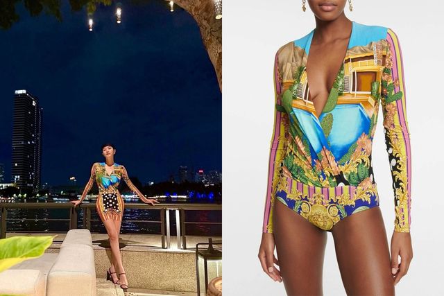 배우 김혜수가 베르사체 바디수트를 입고 몸매를 뽐내 화제다. /사진=김혜수 SNS