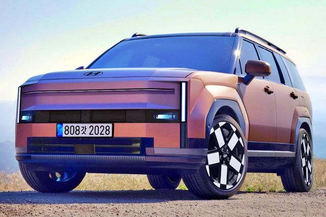 현대 싼타페 부분 변경 모델 예상도 /사진=KoreanCarBlog