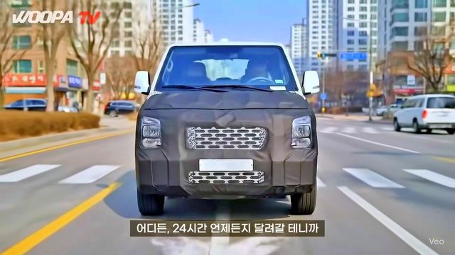 현대 차세대 포터 테스트뮬 스파이샷 /사진=유튜브 '우파푸른하늘Woopa TV'
