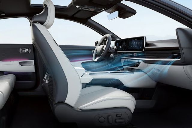 아이오닉 6의 에어컨 작동 모습/사진=현대자동차