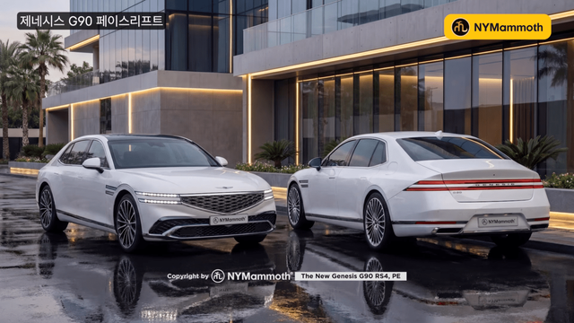 제네시스 G90 부분변경 예상도 /사진=유튜브 'NYMammoth l 뉴욕맘모스'