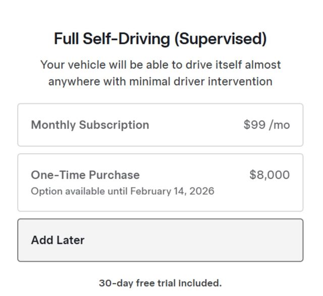 북미 시장에서 구독제로 전환 예정인 FSD /사진=테슬라 홈페이지