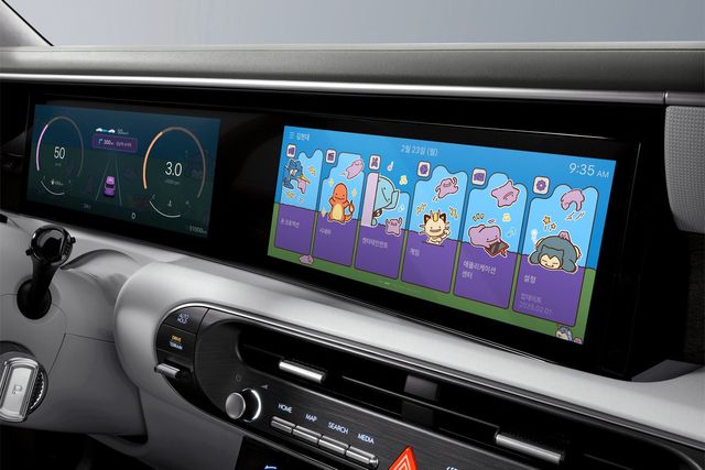 현대차가 출시한 포켓몬 디스플레이 테마는 블루링크 스토어에서 구입할 수 있다. /사진=현대차