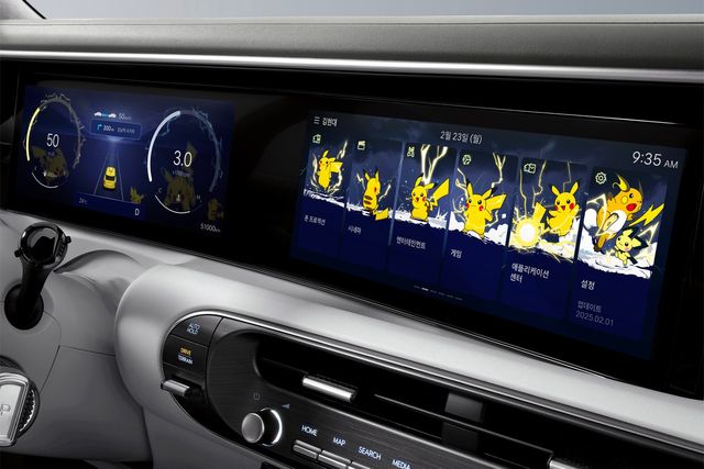 현대차가 출시한 포켓몬 디스플레이 테마는 블루링크 스토어에서 구입할 수 있다. /사진=현대차