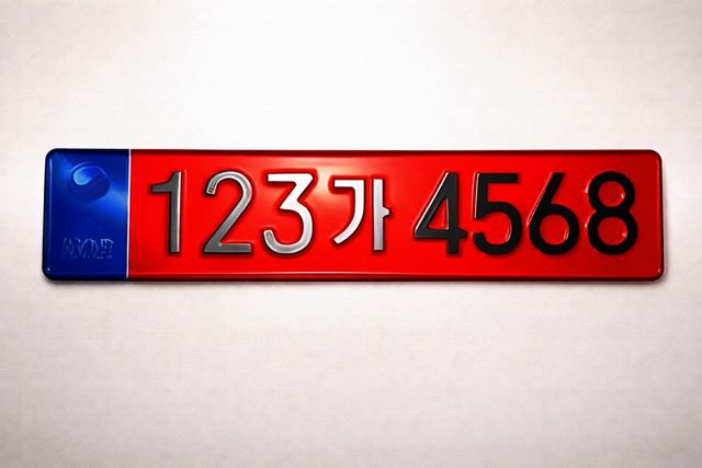 빨간색 번호판 예시 /사진=온라인 커뮤니티
