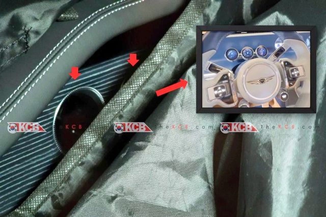 제네시스 G90 부분 변경 모델 실내 스파이샷과 그란 이퀘이터 X 콘셉트 비교 /사진=KoreanCarBlog