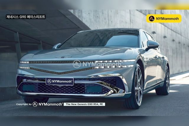 제네시스 G90 부분 변경 모델 예상도 /사진=유튜브 '뉴욕맘모스'