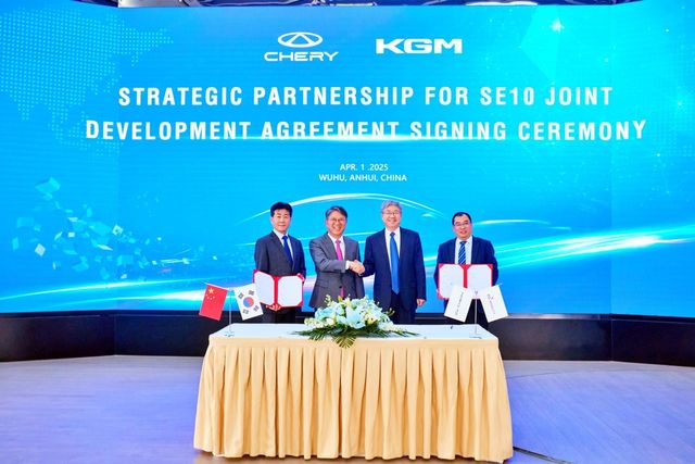 KGM과 체리자동차 협약식 개최 장면 /사진=KGM